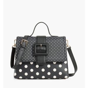 Talbots Dot Top Handle Saffiano Bag